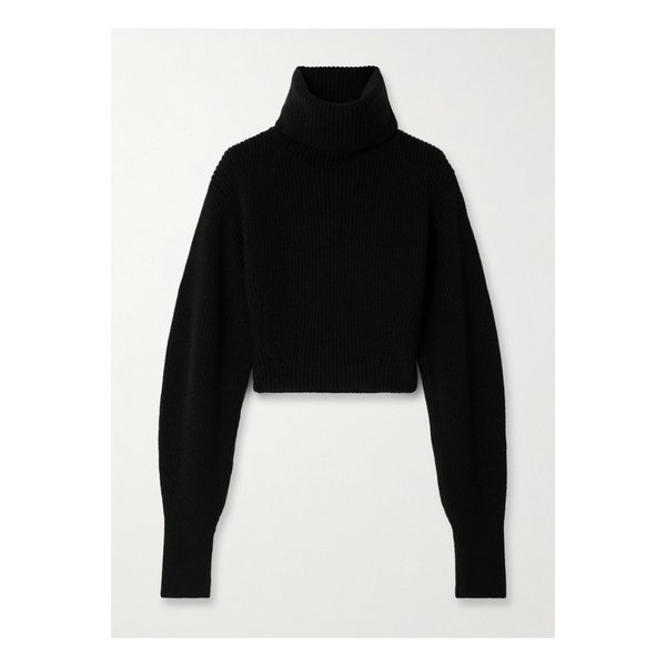 1 토케 크롭 골지 메리노 울 터틀넥 스웨터 블랙 1647597316037274