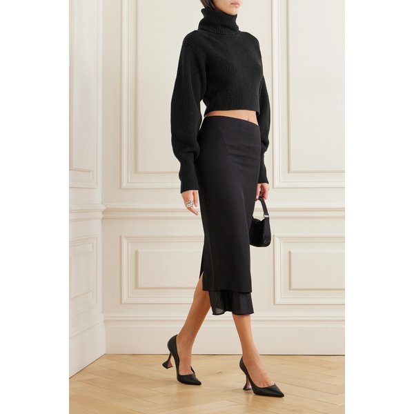 1 토케 크롭 골지 메리노 울 터틀넥 스웨터 블랙 1647597316037274