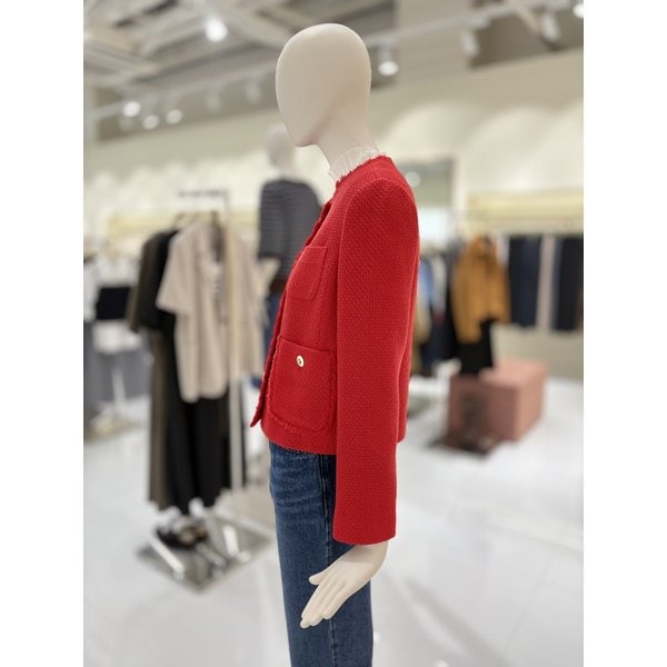 [부산점] [씨씨콜렉트] 노카라 프린지 트위드 자켓 (E254MSF130)
