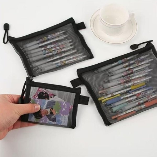 [옷자락] 남녀 공용 메쉬 여행 정리 수납 파우치