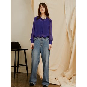 Four Season Chiffon Blouse_Blue