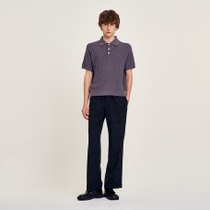 [SANDRO HOMME] 케이블 반소매 카라 니트