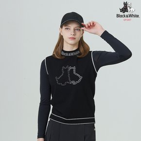 여성 테리어 원포인트 라운드 베스트 2006LAVR_BLACK