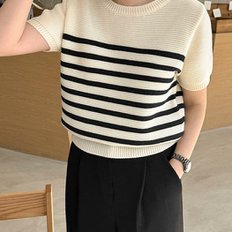 / 모어 스트라이프 니트