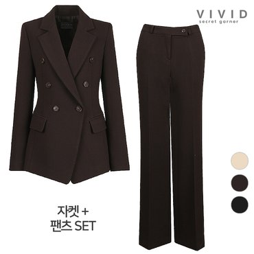 비비드시크릿가너 VIVID SET 여성 린스 겨울정장자켓+통팬츠 세트