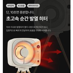 신일전자 하이라이트 에코 팬 레트로 큐브 전기 히터 SEH-FN600BE 베이지