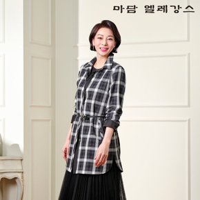 25SS 마담엘레강스 체크러브 앙상블 (자켓+블라우스)