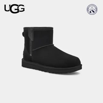 UGG [해외] 어그 미국 본사 정품 여성 클래식 미니 베일리 집 블랙