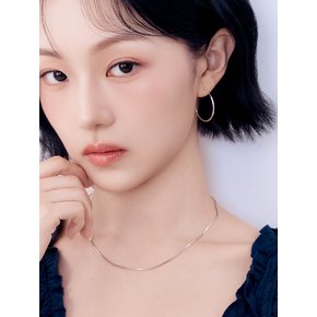 [설인아,솔라 협찬]D.silver925 글레이즈 파이프 링 귀걸이