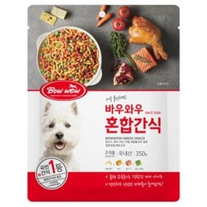 강아지 간식 혼합 350g 치킨 연어 치즈 보상 트릿 WBF128F