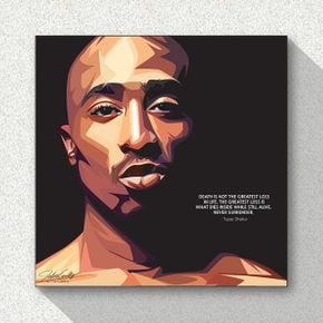 타이탄갤러리투팍2pac 명언인테리어액자25x25cm