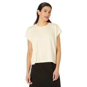 3291668 Eileen Fisher 아일린 피셔 크루 넥 박시 탑 인 파인 스트레치 저지 니트