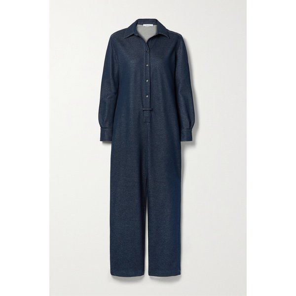 Oggetti Cotton-blend Chambray Jumpsuit 블루 25185454456085636