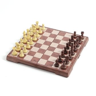  앤티크 접이식 자석 체스 체커 보드게임 체스판[WC3DEF9]