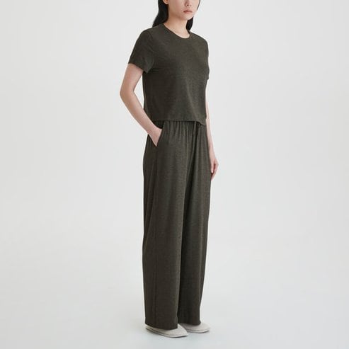 JAJU 25 S/S  JAJU  여 레이온 스트레치 10부 라운지 팬츠  J205202003