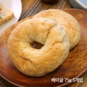 사그담 국내산 발아 통밀로 만든 비건빵 베이글 85g 5개입