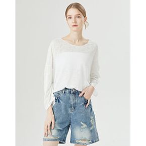 슬라브 루즈핏 베이직 시스루 긴팔 티셔츠  TW2TS022L0 _P363132308