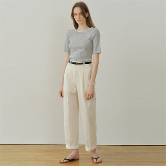 blank03 [블랭크03] roll-up tuck pants (cream)