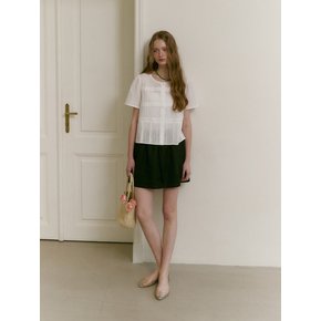 BANDING MINI SKIRT (moat black)
