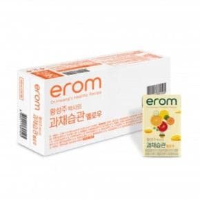 EROM 황성주박사의 과채습관 옐로우 사과농축 오렌지 당근 야채혼합 140ml 24팩