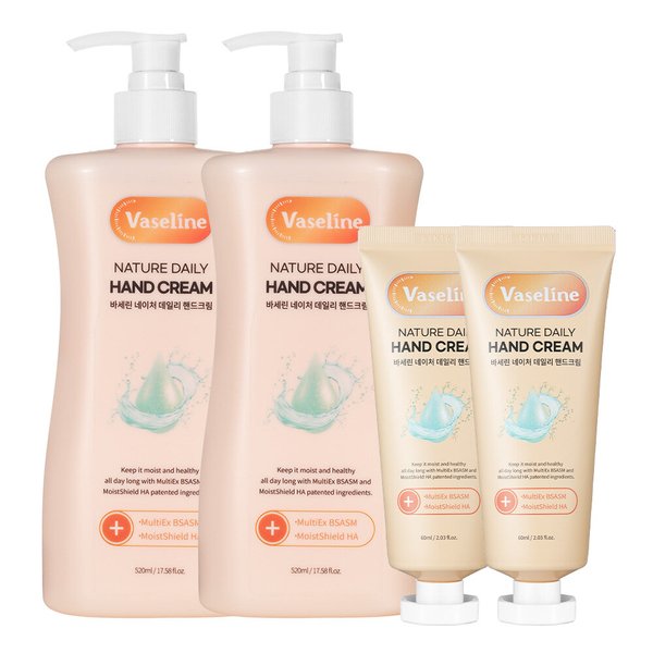 네이처 데일리 핸드크림 520ml 2개+60ml 2개