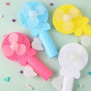 /파스텔클레이 여름 휴대용 디폼블럭 수동 손 선풍기 1개입