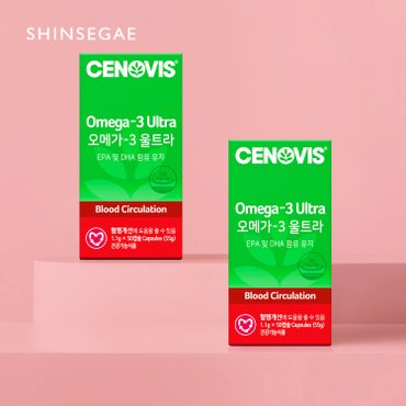 세노비스 [사은품 증정] rTG 알티지 오메가3 울트라 600mg 50캡슐 2개 100일분