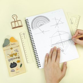 냥냥 모양자 세트 (각도기 삼각자 직자)
