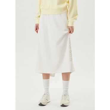 르꼬끄 [이월][50% OFF] 여성 더블텐션 레귤러핏 스커트 / YELLOW BEIGE(QP122OSK11)