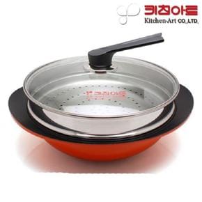 [BF12] 찜솥 28CM 찜기 냄비 파티웍 전골 요리 찜통