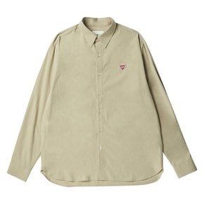 NOMANTIC WASHING COTTON SIGNATURE SHIRT BEIGE[A]