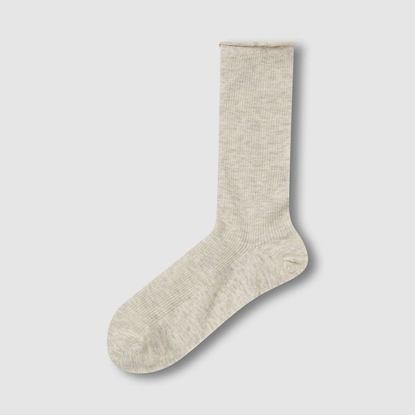 여 코튼 시어 롤 장목 양말 1족 J146203161083