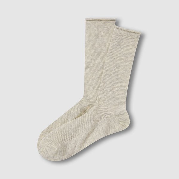 여 코튼 시어 롤 장목 양말 1족 J146203161083