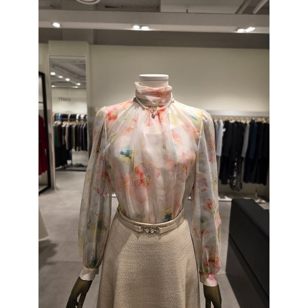 [파주점] 셔링 하이넥 블라우스 + 이너 세트 JS3B0BL201