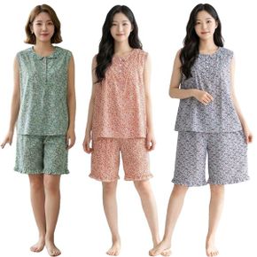 바람솔솔 나시 상하잠옷세트 파자마 잠옷 홈웨어 여름 이지웨어 꽃무늬_P425122663