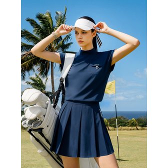 퍼디 SET/워너비 캡슬리브 스커트세트 [딥블루+딥블루]