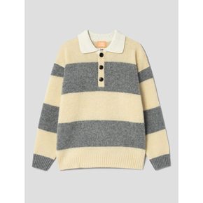 Shaggy Dog Rugby Stripe Sweater  Lemon (MS2Y51A20F)