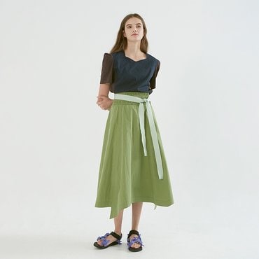 포셉 RUNWAY SKIRT_vintage green