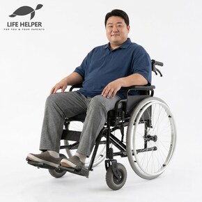 K1 휠체어 수동 접이식 측면개폐 탈착발판 잠금형브레이크 가정용 병원 대여 아님