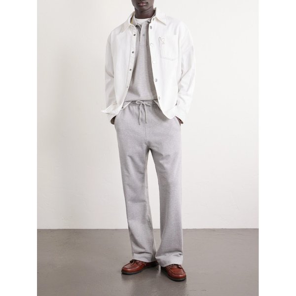 로고 자수 데님 오버셔츠 46376663163015929