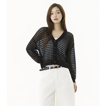 플라스틱아일랜드 네트조직 가디건 (PR2KG501)