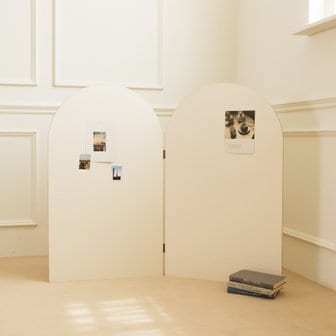 소담갤러리 로아 파티션 2개 아치형 공간분리 칸막이 인테리어 병풍 1000 크림