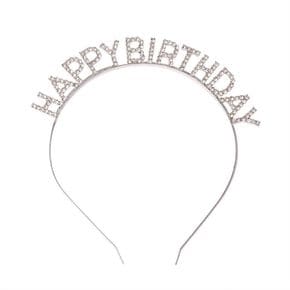 생일 파티 공주 해피벌스데이 큐빅 머리띠 헤어밴드