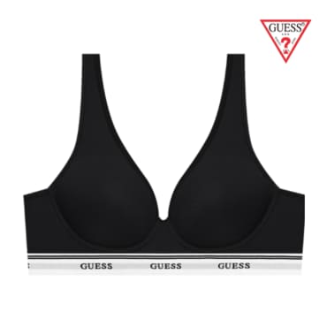 게스언더웨어 베이직로고 노와이어 액티브브라 OCWBR693BK