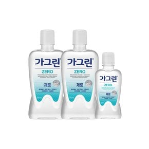 동아제약 가그린 제로 750ml 2개+250ml 1개 구강청결제 가글