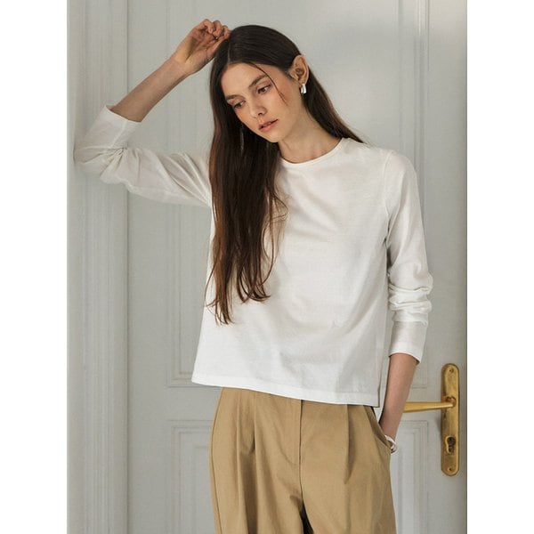 실켓 레귤러핏 로고 긴팔 티셔츠_4COLORS