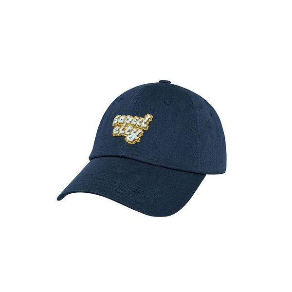 SEOUL CITY NEEDLEPOINT HAT - NAVY