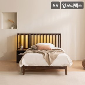 [SSG한정수량 단독판매]로이븐 LED원목 호텔침대(양모라텍스7존독립스프링 매트리스-슈퍼싱글)