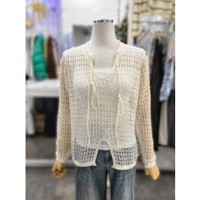 캡나시 세트 그물 뜨개 긴팔 니트 620870