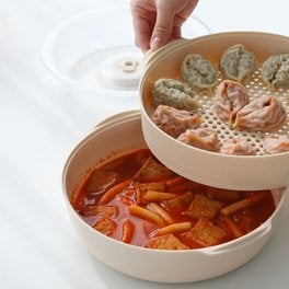  전자레인지 용기 라면기&찜기 세트